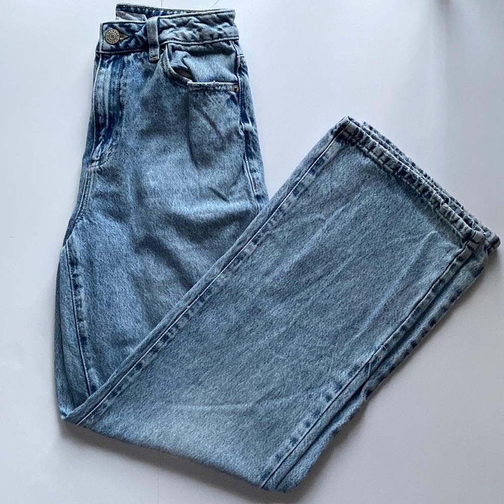 Garage Wide Leg Blue Jeans